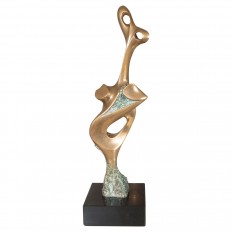 Abstract brass modernist sculpture